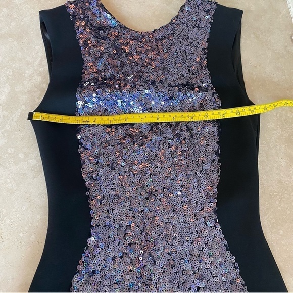 French Connection Sequins Sleeveless Bodycon Mini Dress Women Size6 Stretch - Picture 9 of 17